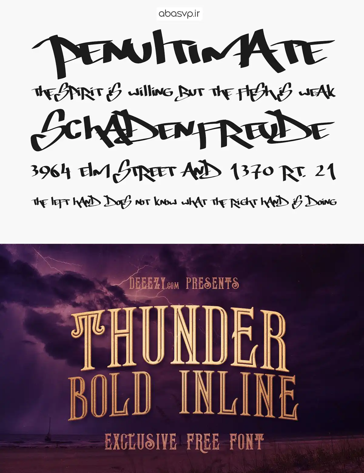 دانلود فونت Thunderbold Signature
