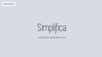 دانلود فونت انگلیسی Simplifica