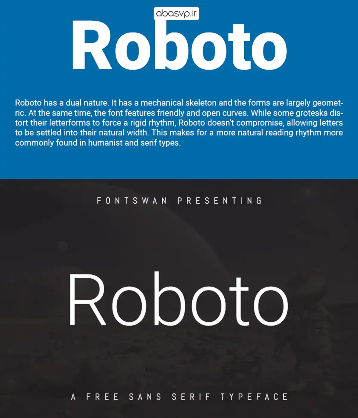 فونت گرافیکی Roboto