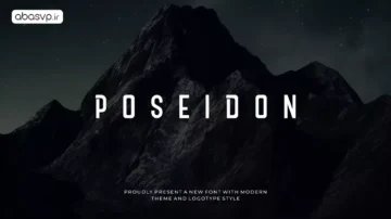 فونت انگلیسی poseidon futuristic sans serif