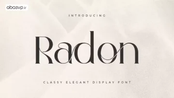 فونت Radon Classy Elegant Display