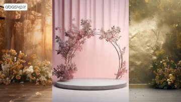 بکگراند آتلیه با تم دکور گل Trees Of Flower