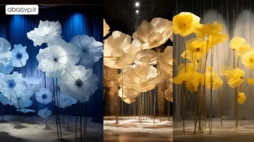 بکگراند تم گل آتلیه Giant Flowers Fine