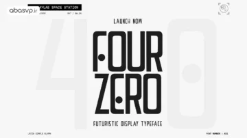 فونت انگلیسی four zero font