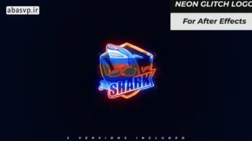 لوگوموشن نئونی افترافکت Neon Logo Glitch
