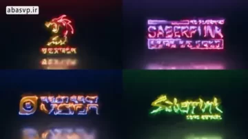 لوگوموشن آماده افترافکت Saberpunk Logo Reveal