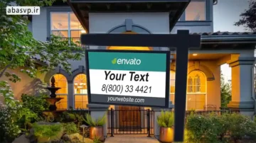 پروژه نمایش متن و لوگو در تابلو Real Estate