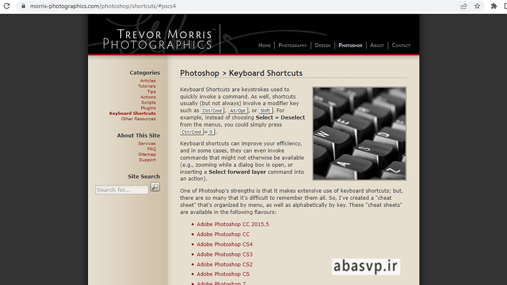 سایت Trevor Morris Photographics