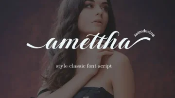 فونت انگلیسی amettha script