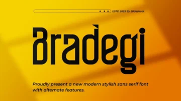 فونت انگلیسی bradegi