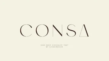 فونت انگلیسی consa