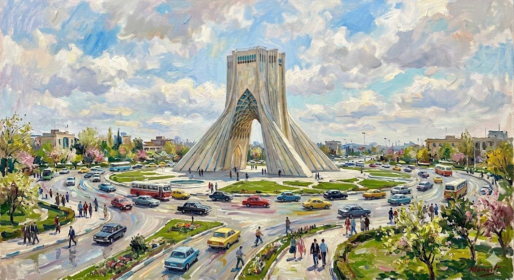 طراحی نقاشی برج آزادی با هوش مصنوعی