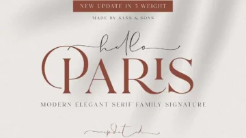 فونت انگلیسی hello paris font duo