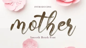 فونت انگلیسی mother brush