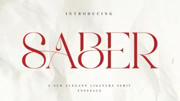فونت انگلیسی saber elegant