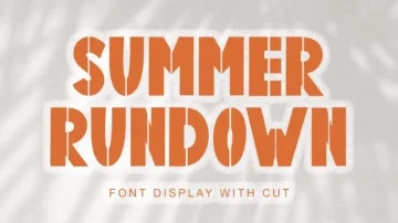 فونت انگلیسی summer rundown